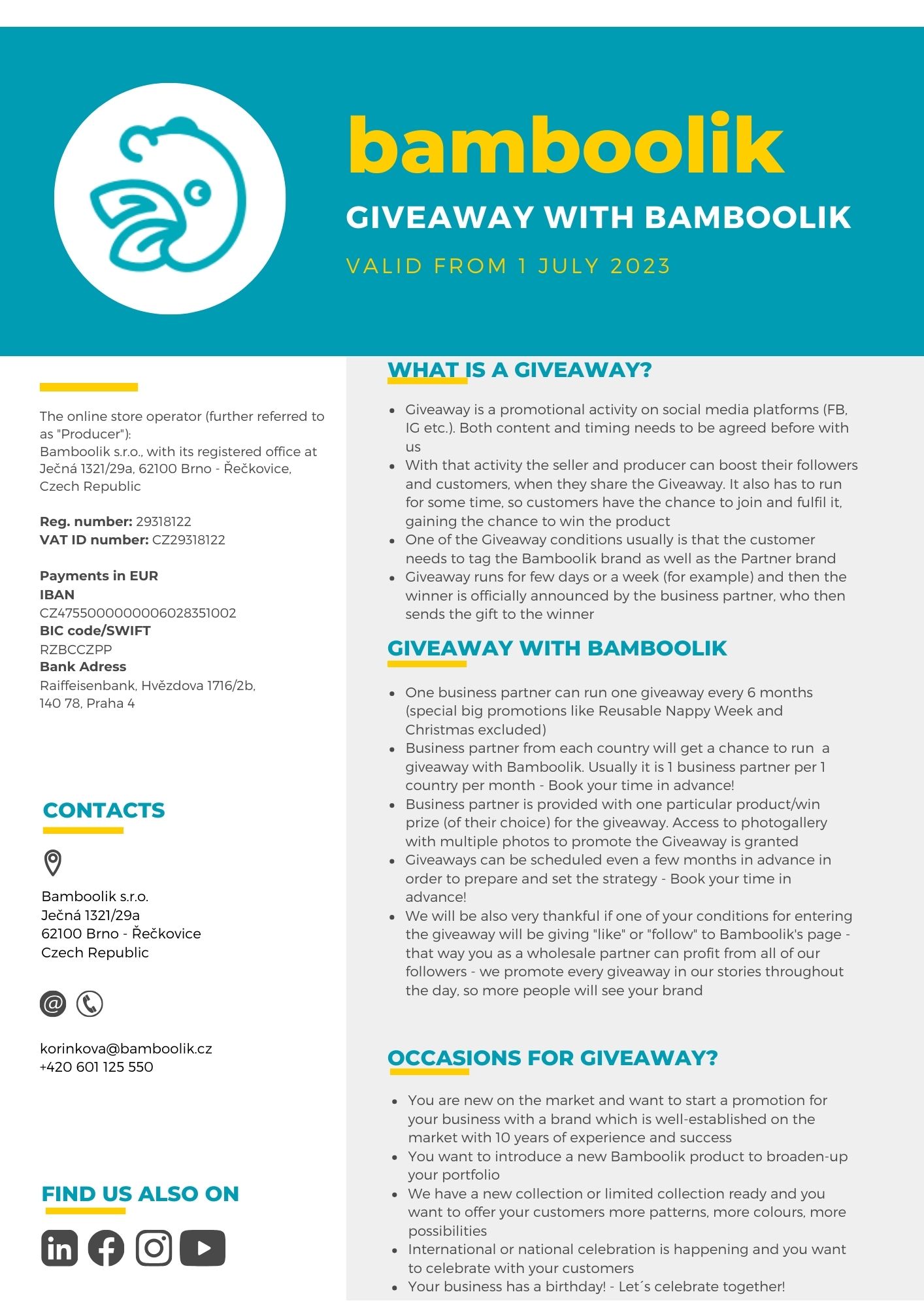 Giveaway with Bamboolik
